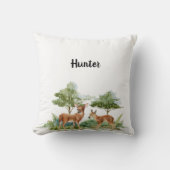 森林の動物の鹿のかわいい名前 クッション (正面)