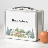 森林の動物の鹿のかわいい名前 メタルランチボックス (インサイチュ)