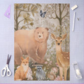 森林の大型動物が分離 薄葉紙 (クラフト)