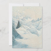 森林の山の素朴モダン結婚式招待状 招待状 (裏面)