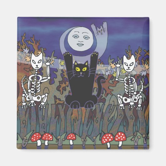 森林の幽霊のよく出る保護者 マグネット (正面)