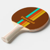 森林の床の霧ピンストライプ 名入り 卓球ラケット (正面アングル)