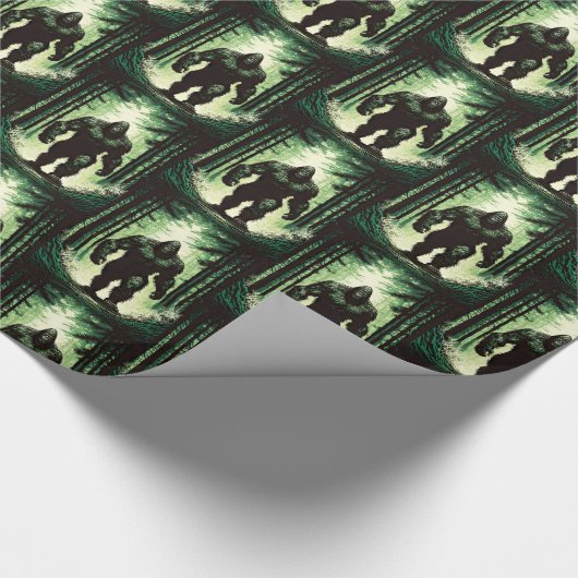 森林の散歩のために大きな足2 ラッピングペーパー (コーナー)