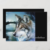 森林の月明かりの月明かり 招待状 (正面/裏面)