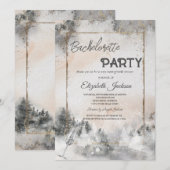 森林の木々と独身最後の夜   招待状 (正面/裏面)