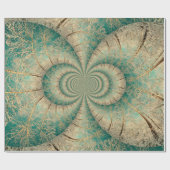 森林の木々緑褐色の冬の森林 ラッピングペーパー (フラット)