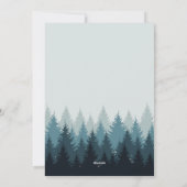 森林の木々 セージグリーンの風景 ハッピーホリデー シーズンカード (裏面)