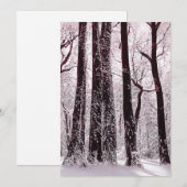 森林の木々 雪景色の冬の風景 シーズンカード (正面/裏面)