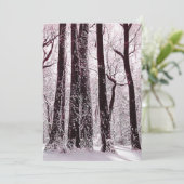 森林の木々 雪景色の冬の風景 シーズンカード (スタンド正面)