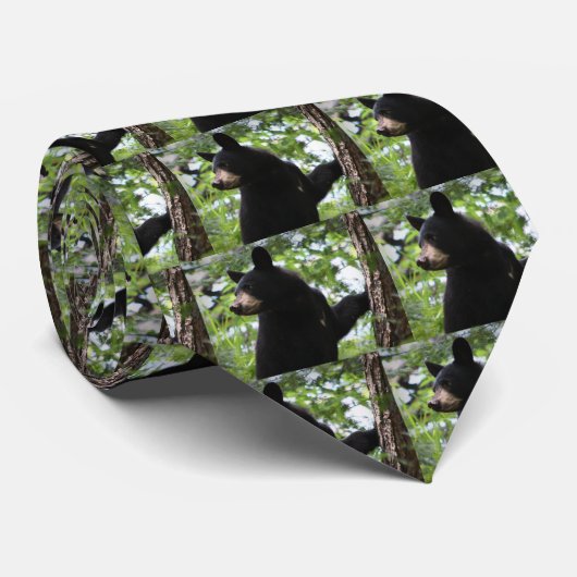 森林の木のツキノワグマのカブスのかわいい登山 ネクタイ (ロール)