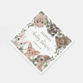 森林の森の友人の赤ちゃんシャワー スタンダードランチョンナプキン (角)