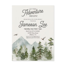 森林の森の赤ちゃんシャワー招待状