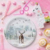 森林の森の鹿 ペーパープレート (パーティー)