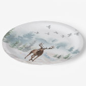 森林の森の鹿 ペーパープレート (アングル)