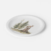 森林の森林動物 | キツネベビーシャワー ペーパープレート (アングル)