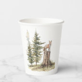 森林の森林動物 | キツネベビーシャワー 紙コップ (裏面)