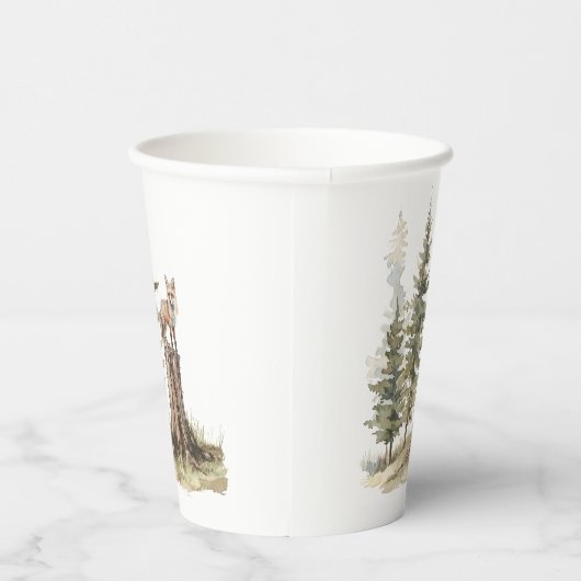 森林の森林動物 | キツネベビーシャワー 紙コップ (右)