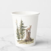 森林の森林動物 | キツネベビーシャワー 紙コップ (正面)