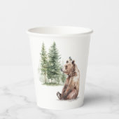 森林の森林動物 | ベビーシャワー 紙コップ (裏面)