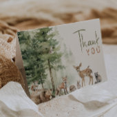 森林の森林動物 | 折り曲げ誕生日 サンキューカード