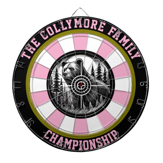 森林の標的にワイルドグリズリー ダーツボード (正面)