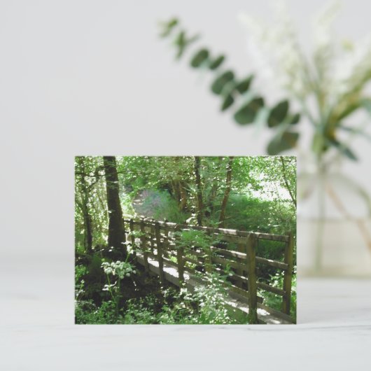 森林の歩道橋 ポストカード (スタンド正面)