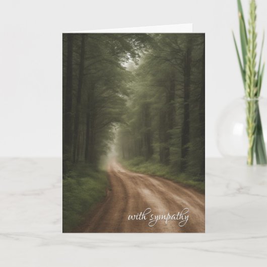森林の汚れ道悔やみや弔慰 カード (正面)