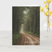 森林の汚れ道悔やみや弔慰 カード (黄色い花)