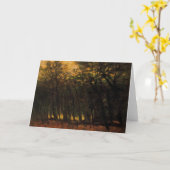 森林の火災（Laszlo Mednyanszky著） カード (黄色い花)