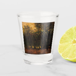 森林の火災（Laszlo Mednyanszky著） ショットグラス