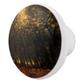 森林の火災（Laszlo Mednyanszky著） セラミックノブ (右)