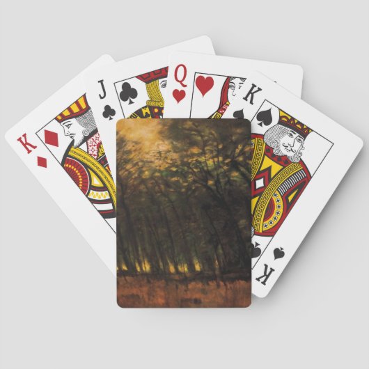 森林の火災（Laszlo Mednyanszky著） トランプ (裏面)