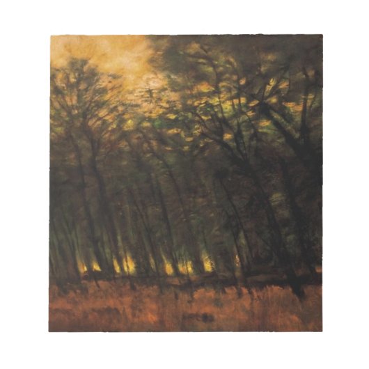 森林の火災（Laszlo Mednyanszky著） ノートパッド (正面)