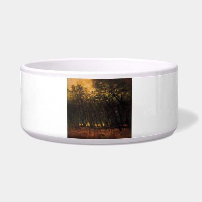 森林の火災（Laszlo Mednyanszky著） ボウル (正面)