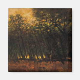 森林の火災（Laszlo Mednyanszky著） マグネット