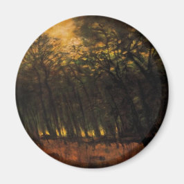 森林の火災（Laszlo Mednyanszky著） マグネット