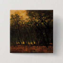 森林の火災（Laszlo Mednyanszky著） 缶バッジ