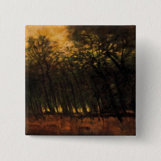 森林の火災（Laszlo Mednyanszky著） 缶バッジ (正面)