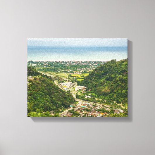 森林の空中写真 キャンバスプリント (正面)