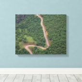 森林の空中写真 キャンバスプリント (インサイチュ (ウッドフロア))