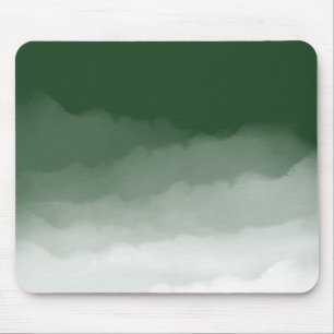 森林の緑のグラデーション水色（緑/白） マウスパッド