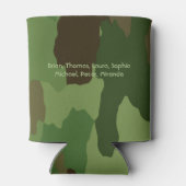 森林の緑のハンターカモフラージュと野生生物のプリント 缶クーラー (裏面)