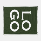 森林の緑の会社カスタムまたはビジネスのロゴ フリースブランケット (正面(横))