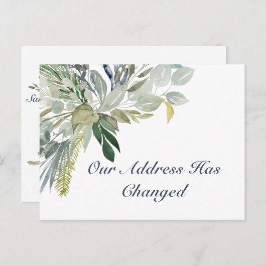 森林の葉の住所の変化 ポストカード (正面/裏面)