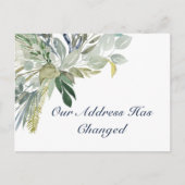 森林の葉の住所の変化 ポストカード (正面)