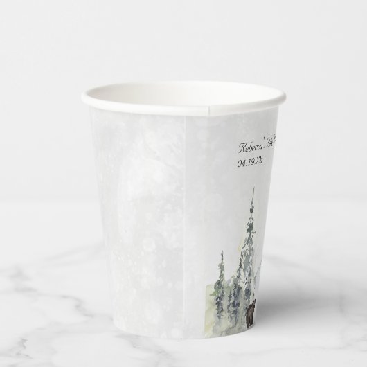 森林の赤ちゃんシャワーパーソナライズされた  紙コップ (右)