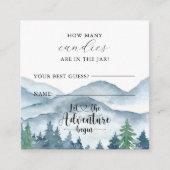 森林の赤ん坊シャワー瓶のゲームの数 エンクロージャーカード (正面)