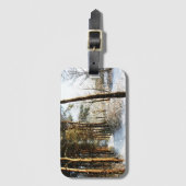 森林の雪のシーンbc ltcna ラゲッジタグ (正面縦)