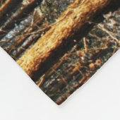 森林の雪のシーンfbcna フリースブランケット (角)