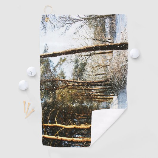 森林の雪のシーンgtcna ゴルフタオル (インサイチュ)